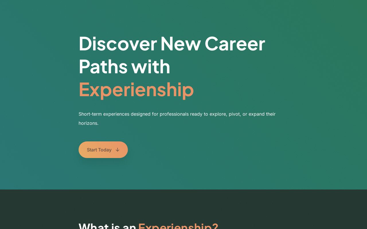 Experienship: Short-Term Career Exploration for Professionals
